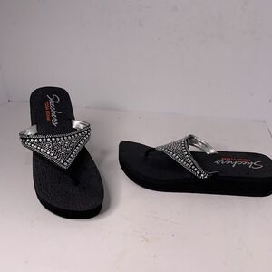 skechers‎ memory foam sandals womens with embellishments